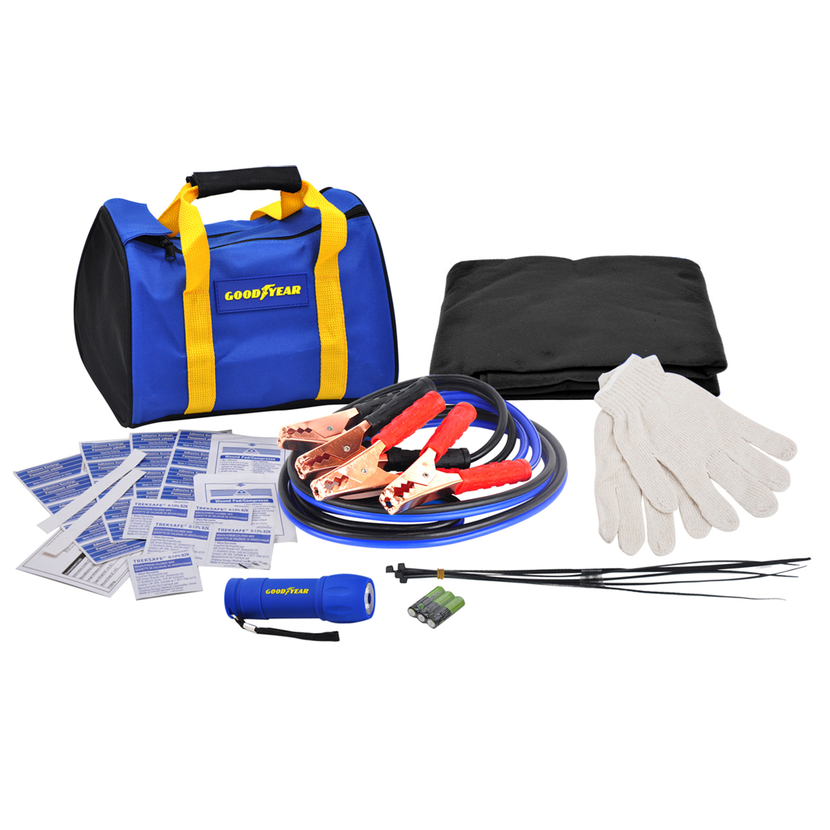 GoodYear Travel Safety Kit GY3005 Roadside Emergency Car Kit with Jumper Cables Winter Car Safety Kit