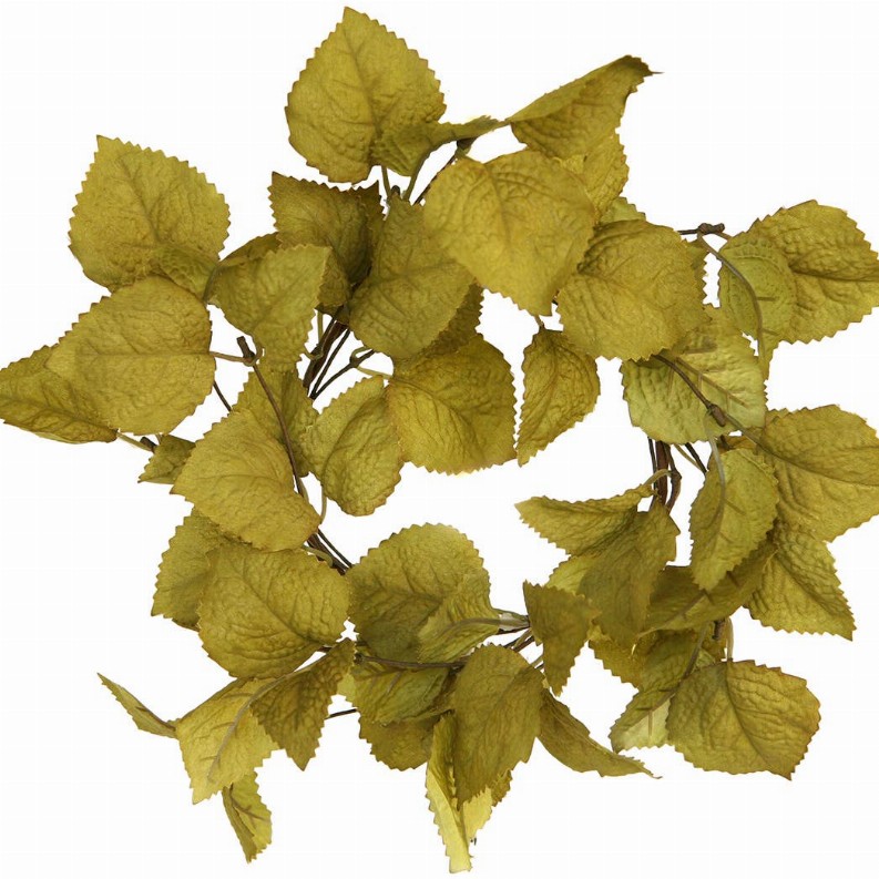 Leaf Wreath/Candlering - 3'' Fall Green