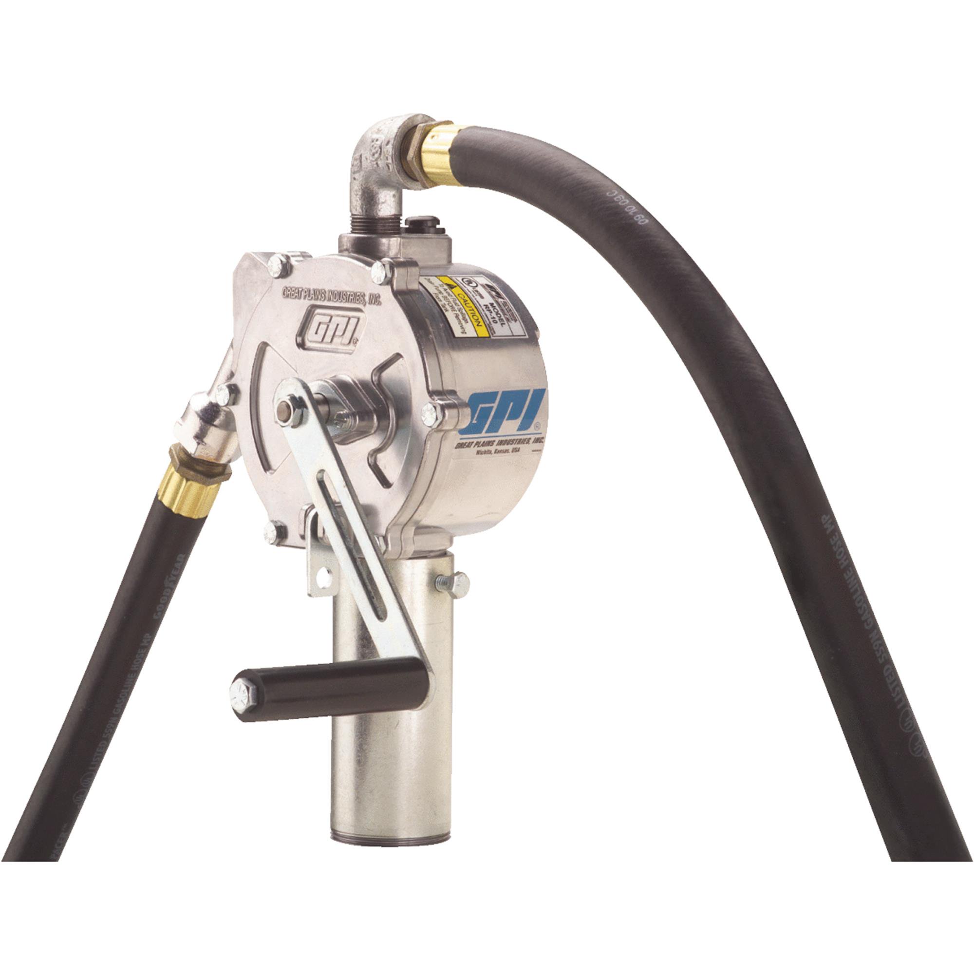 ROTARY HAND PUMP W/8FT HOSE & MANUAL NOZZLE