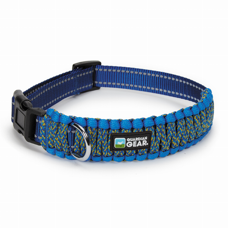 GG Reflective Paracord Collar Large Blue