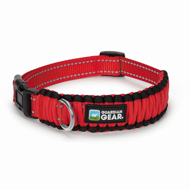 GG Reflective Paracord Collar Large Red