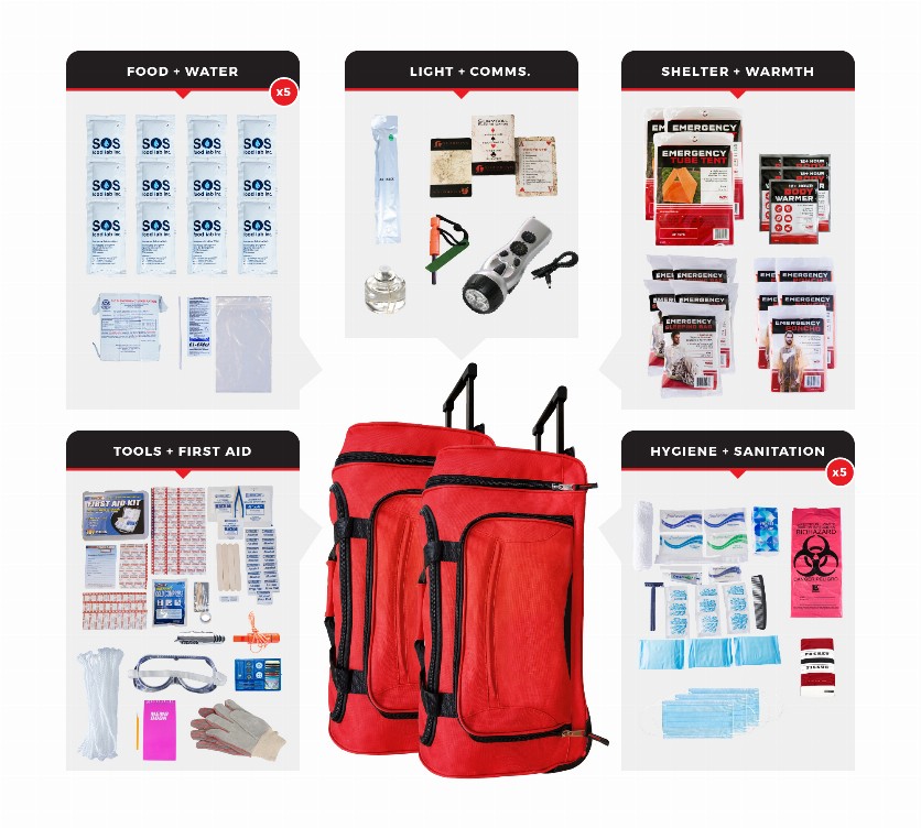 Survival Kit - 5 PersonComfort Survival KitWheeled Bag