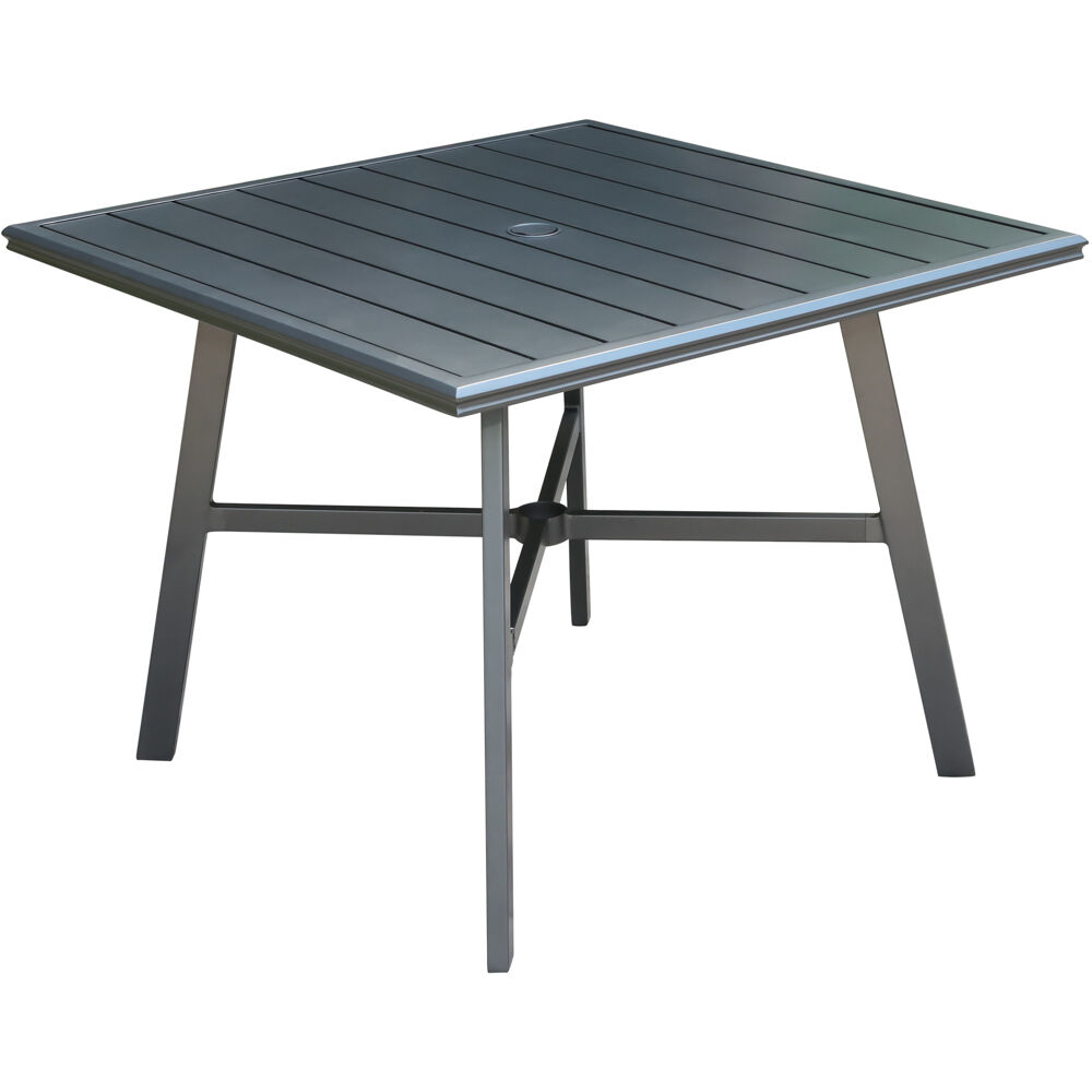 Commercial Aluminum 38" Square Slat Top Table