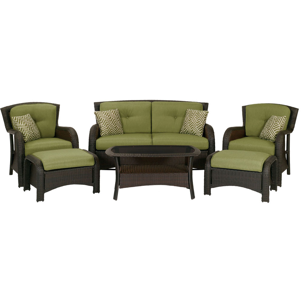 Strathmere 6-pc Deep Seating Set w/Cushions, Coffee Table