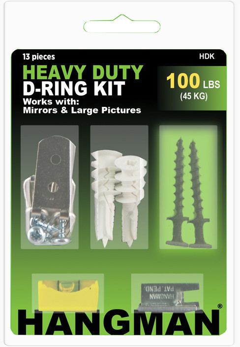 Hangman HDK 13-Piece Heavy-Duty D-Ring Picture-Hanging Kit