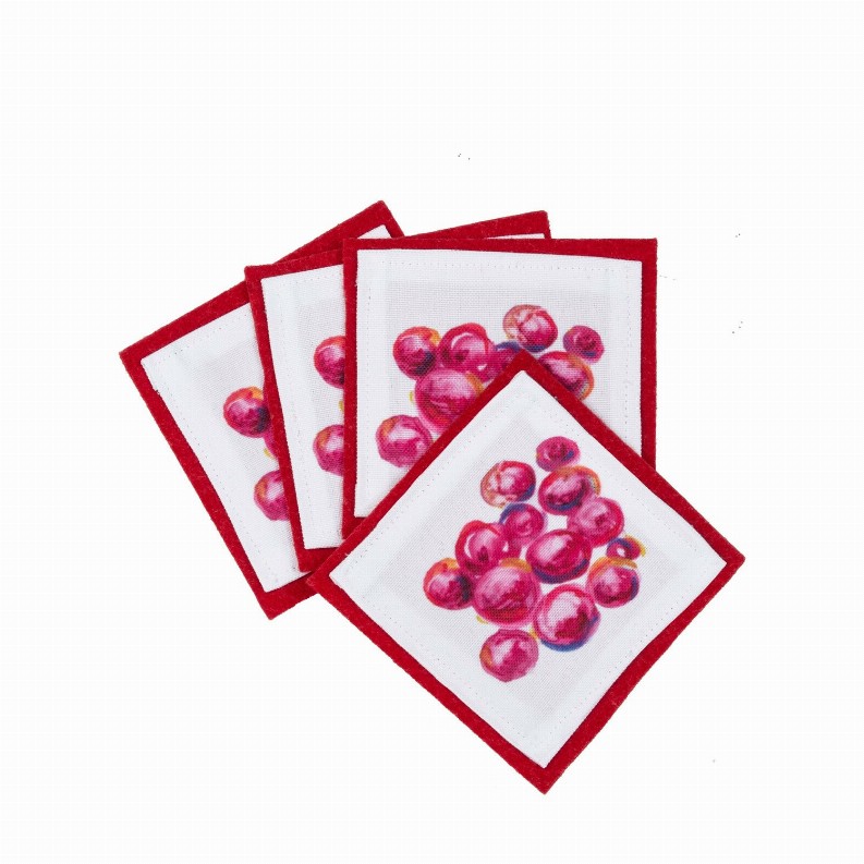 HHPLIFT Cranberry Cheer Coasters
