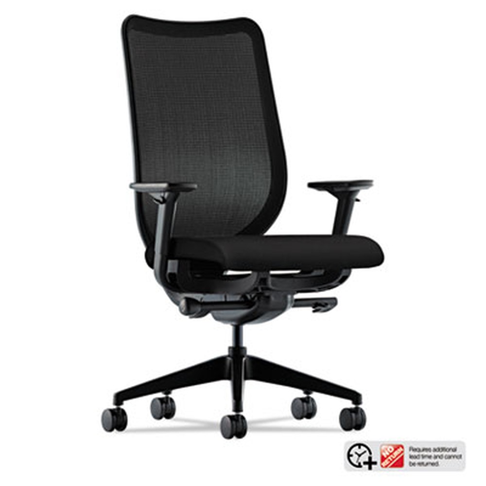 Nucleus Series Work Chair, Black ilira-stretch M4 Back, Black Seat