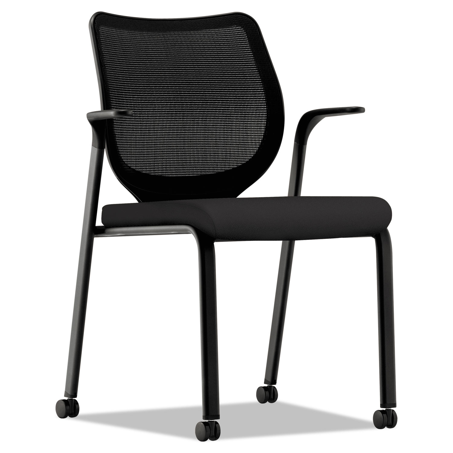 Nucleus Multipurpose Stacking Chair, ilira-Stretch M4 Back, Black Seat/Base