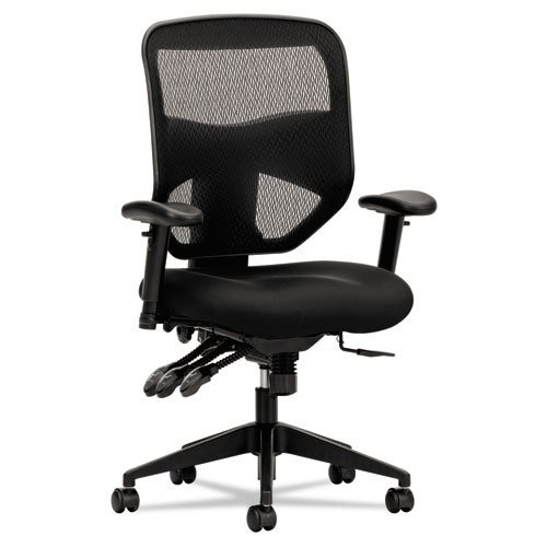 HVL532 Mesh High-Back Task Chair | Asynchronous Control, Seat Glide | 2-Way Arms | Black Mesh