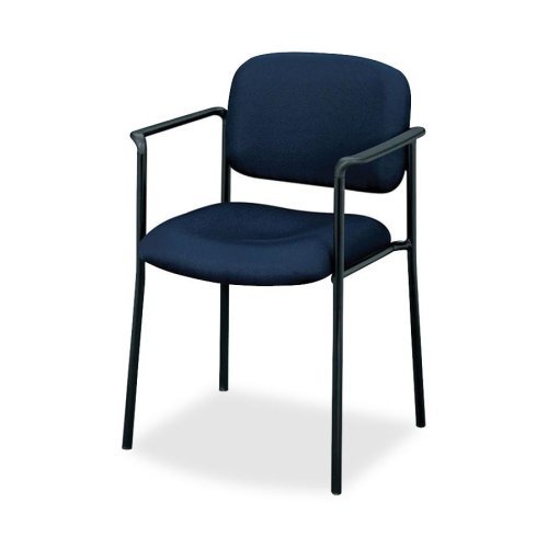 Scatter Stacking Guest Chair | Fixed Arms | Navy Fabric