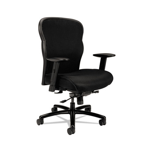 HON Wave Big and Tall Executive Chair - Mesh Office Chair with Adjustable Arms, Black (VL705)