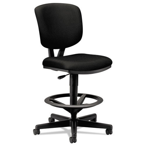 HON Volt Task Stool - Upholstered Office Stool, Black (H5705)