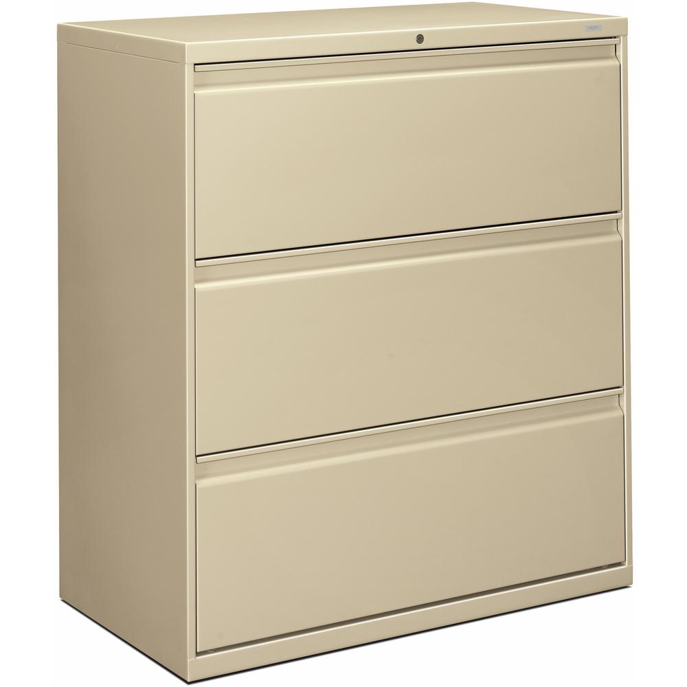 HON Brigade 800 H883 Lateral File - 36" x 18" x 40.9" - 3 Drawer(s) - Finish: Putty