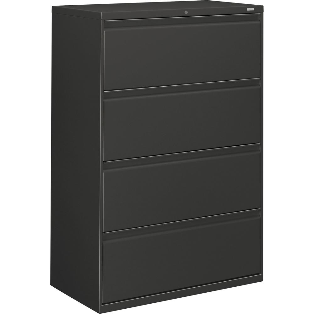 HON Brigade 800 H884 Lateral File - 36" x 18" x 53.3" - 4 Drawer(s) - Finish: Charcoal