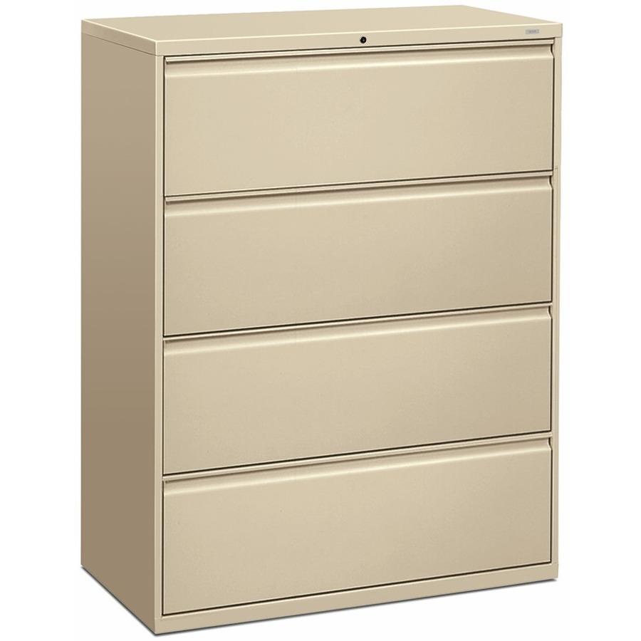 HON Brigade 800 H894 Lateral File - 42" x 18" x 53.3" - 4 Drawer(s) - Finish: Putty