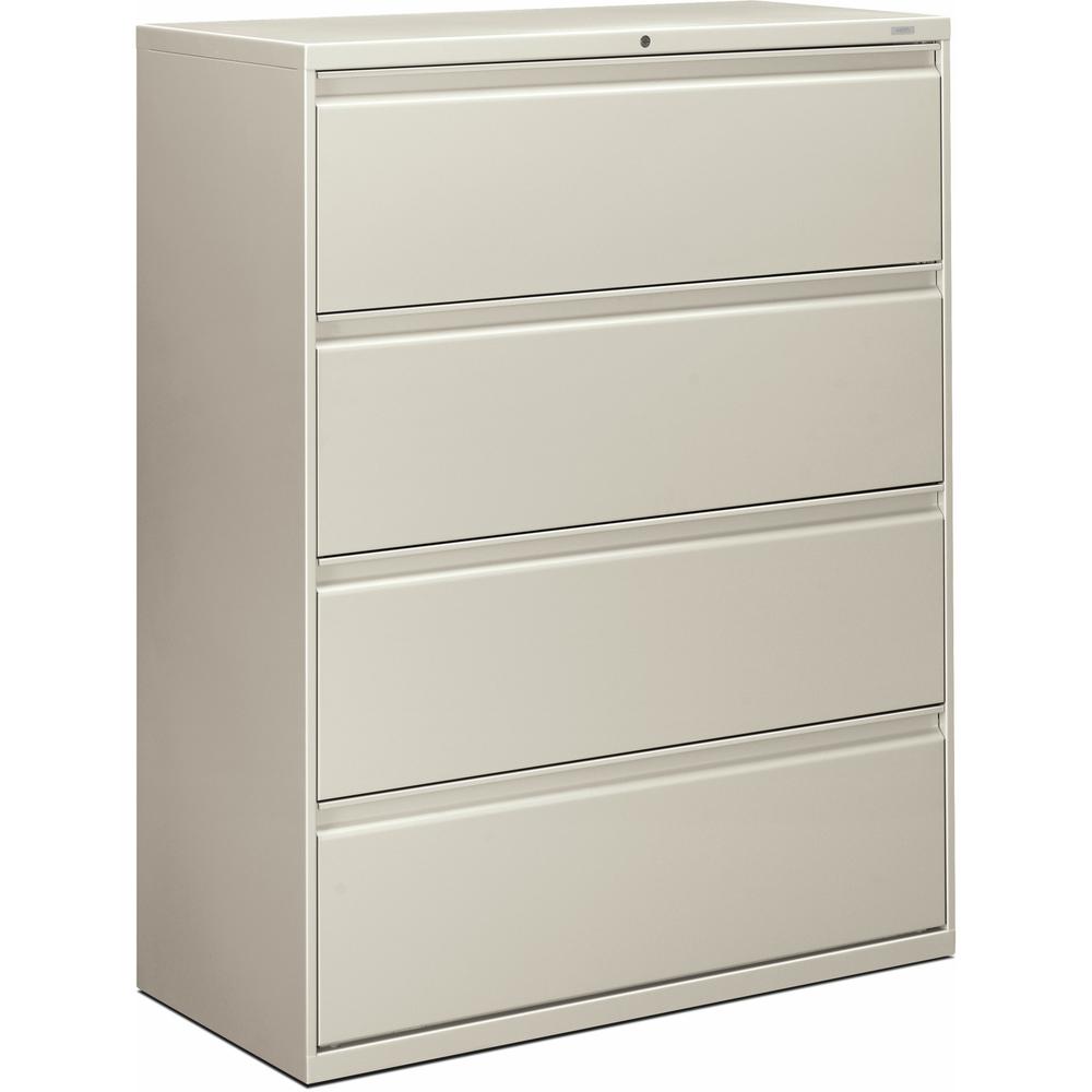 HON Brigade 800 H894 Lateral File - 42" x 18" x 53.3" - 4 Drawer(s) - Finish: Light Gray