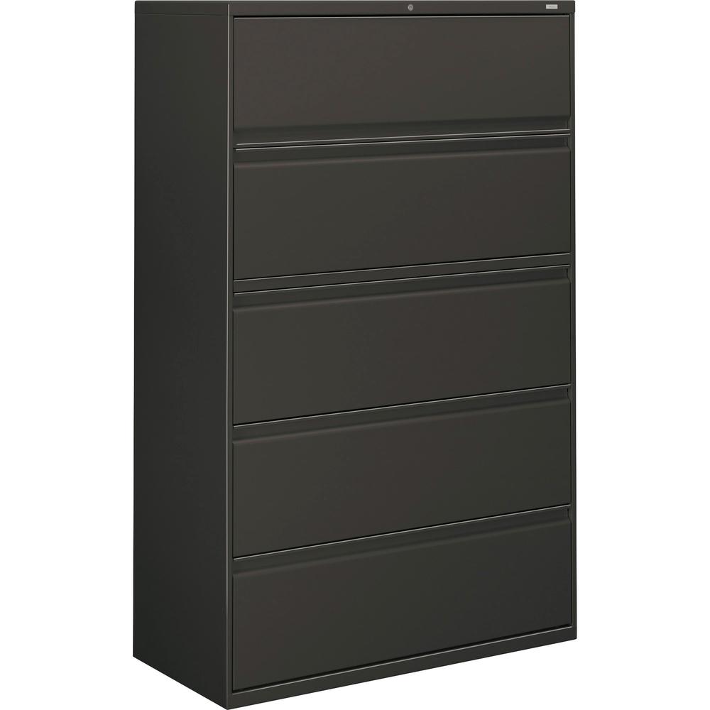 HON Brigade 800 Series 5-Drawer Lateral - 42" x 18" x 64.3" - 2 x Shelf(ves) - 5 x Drawer(s) for File - A4, Legal, Letter - Late