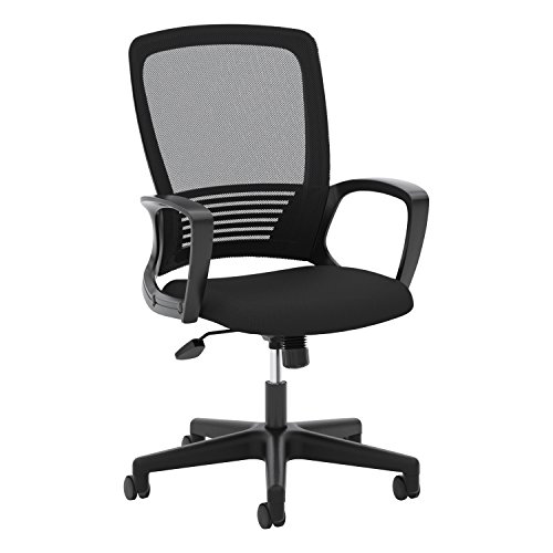 HON Mesh Chair - Fabric Seat - Black Mesh Back - Black Frame - High Back - Black