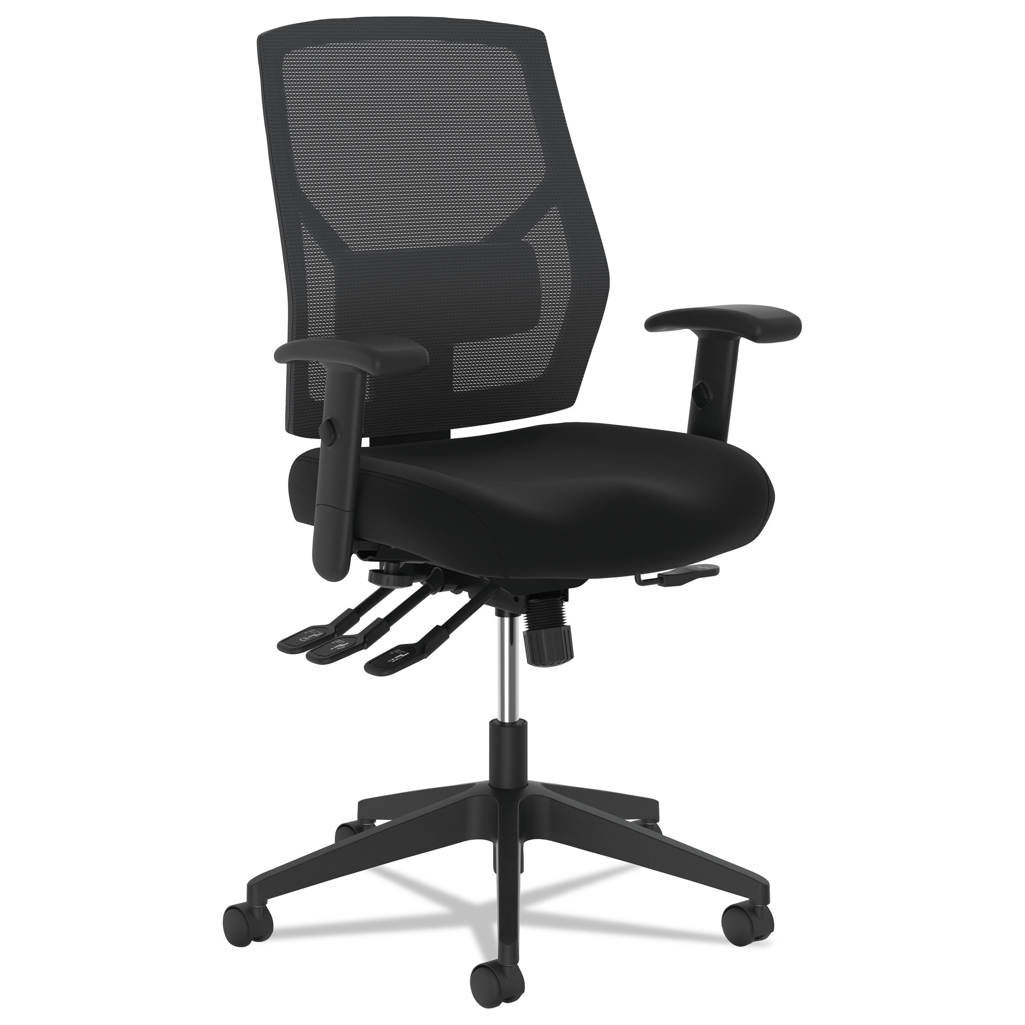HON Crio High-Back Task Chair -Mesh Back Computer Chair with Asynchronous Control for Office Desk, Black (HVL582)