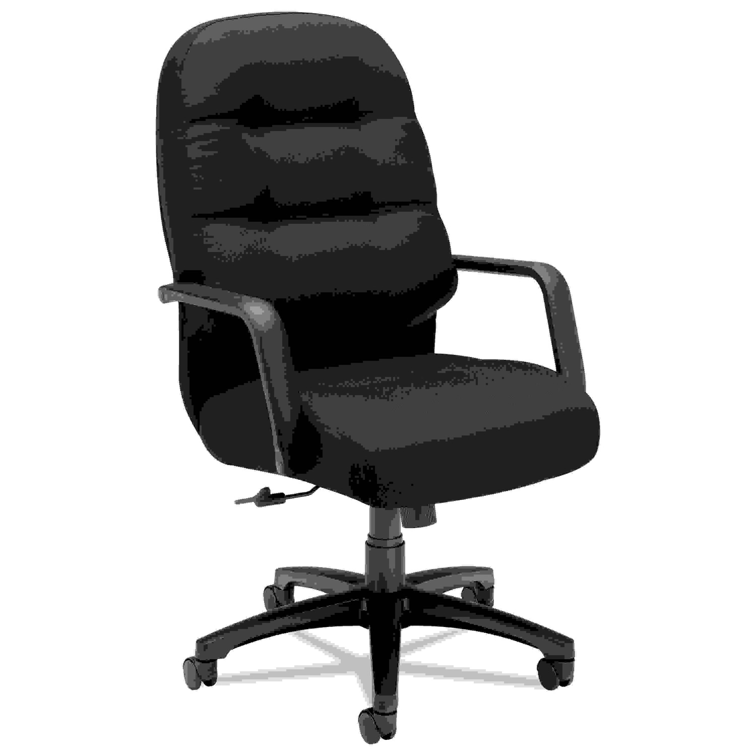 HON Pillow-Soft Executive High-Back Chair | Center-Tilt, Tension, Lock | Fixed Arms | Black Fabric