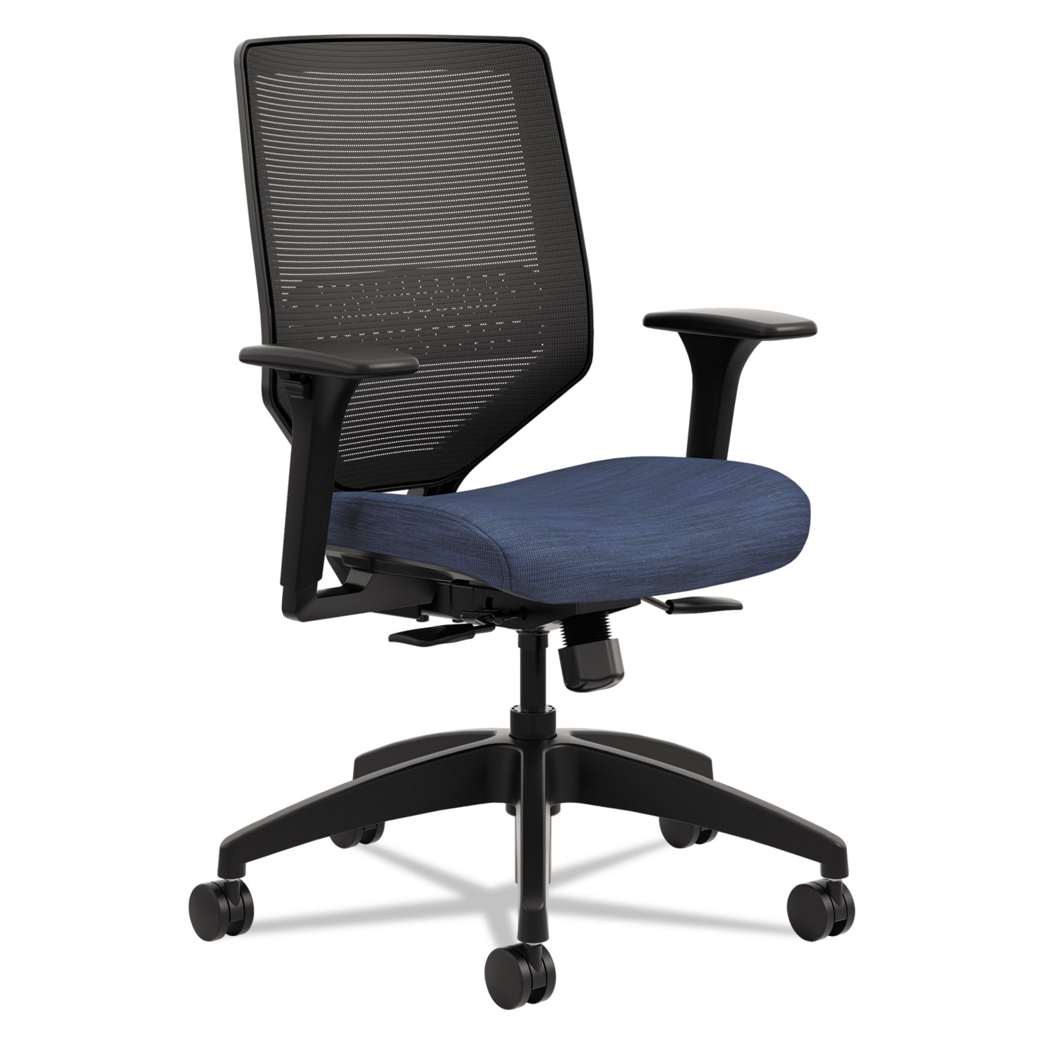 HON Solve Mid-Back Task Chair with Mesh Back and Adjustable Lumbar Support, in Midnight (HSLVTMMKD)