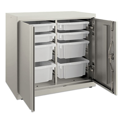 HON Flagship HFMSC182830RWB Storage Cabinet - 30" x 28" - Lockable, Leveling Glide, Removable Lock, Key Lock, Modular - Loft - L