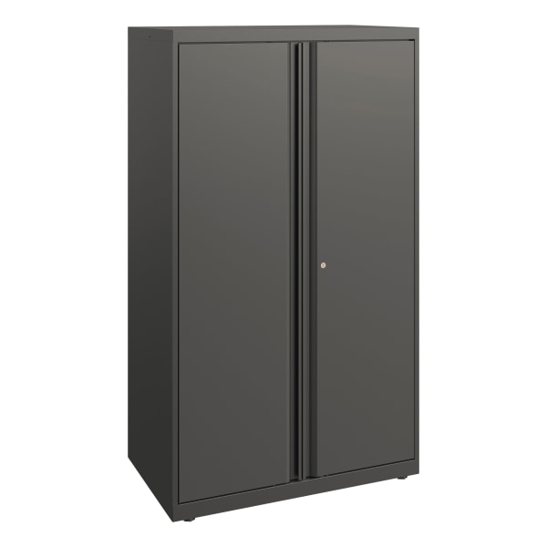 HON Flagship HFMSC185230RWB Storage Cabinet - 30" x 52" - Lockable, Leveling Glide, Removable Lock, Key Lock, Modular - Charcoal
