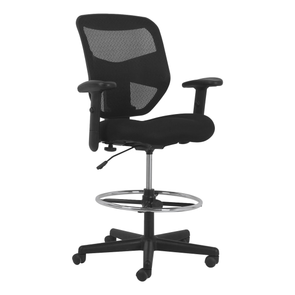 HON Prominent Task Chair - Black Fabric Seat - Black Mesh Back - Black Frame - High Back - Armrest - 1 Each
