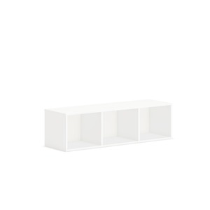 HON Mod Wall Mounted Storage | Open | 48"W | Simply White Finish - 48" x 14" x 39.8" - Finish: Simply White