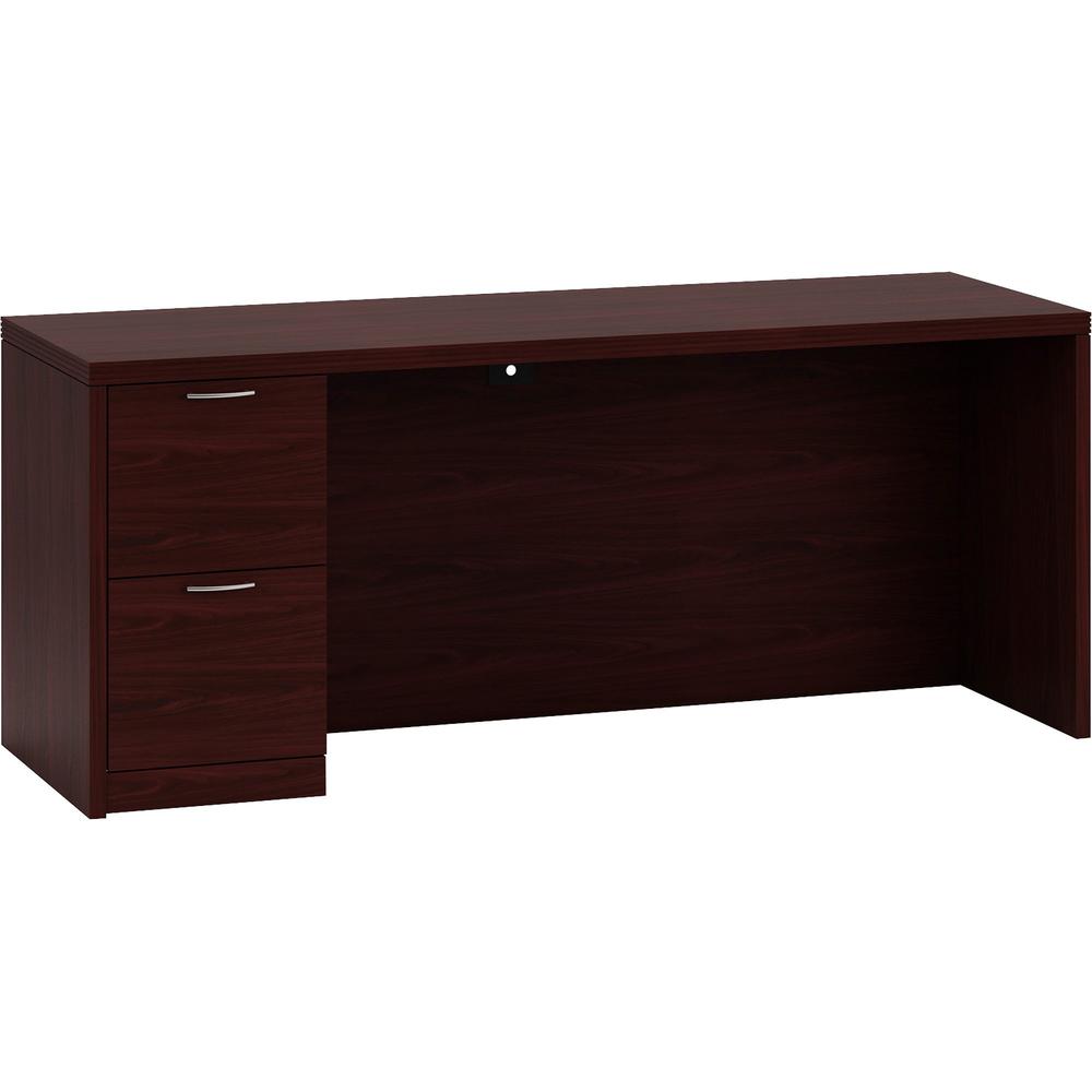 HON Valido Left Pedestal Desk, 72"W - 2-Drawer - 72" x 24" x 1.5" x 29.5" - 2 x File Drawer(s) - Single Pedestal on Left Side - 