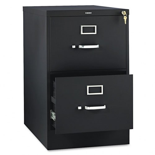 HON 310 H312C File Cabinet - 18.3" x 26.5" x 29" - 2 Drawer(s) - Finish: Black
