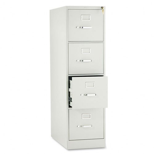 HON 310 H314 File Cabinet - 15" x 26.5" x 52" - 4 Drawer(s) - Finish: Light Gray