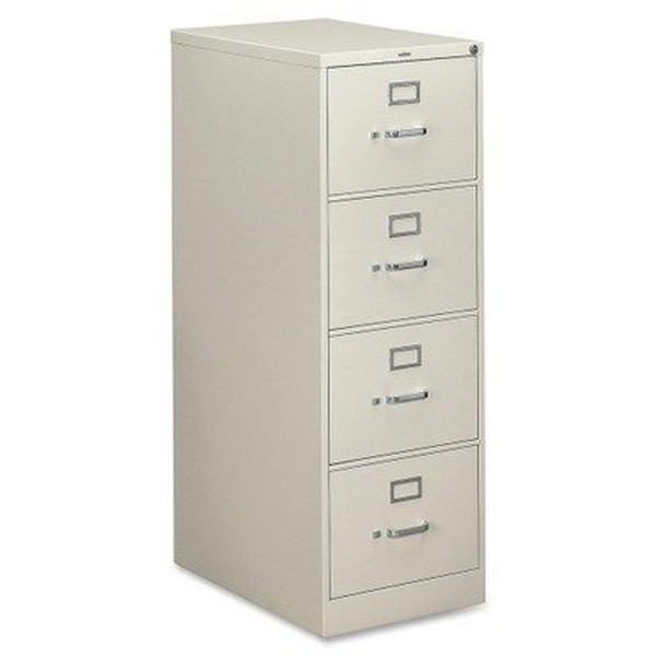 HON 310 H314C File Cabinet - 18.3" x 26.5" x 52" - 4 Drawer(s) - Finish: Light Gray