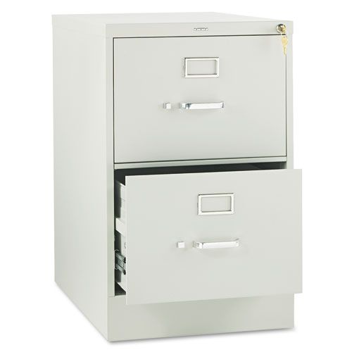 HON 310 H312C File Cabinet - 18.3" x 26.5" x 29" - 2 Drawer(s) - Finish: Light Gray