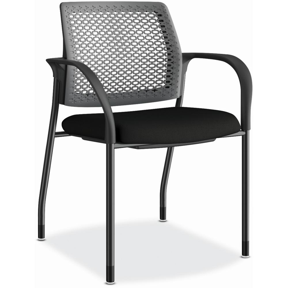HON Ignition Chair - Black Fabric Seat - Charcoal Back - Black Steel Frame - Black - Armrest