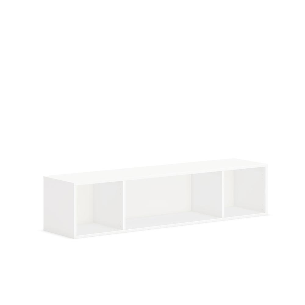 HON Mod Wall Mounted Storage | Open | 60"W | Simply White Finish - 60" x 14" x 39.8" - Finish: Simply White