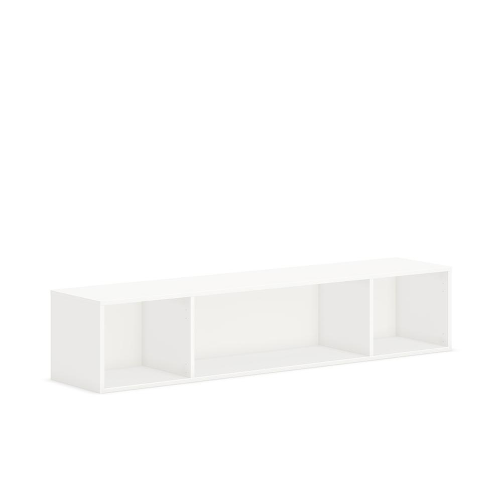 HON Mod Wall Mounted Storage | Open | 66"W | Simply White Finish - 66" x 14" x 39.8" - Finish: Simply White