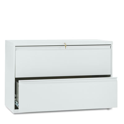 HON Brigade 800 H892 Lateral File - 42" x 18" x 28.4" - 2 Drawer(s) - Finish: Light Gray