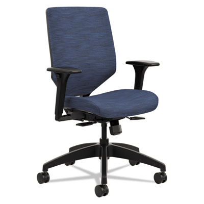 HON Solve Mid Back Task Chair | Upholstered Back | Midnight Fabric