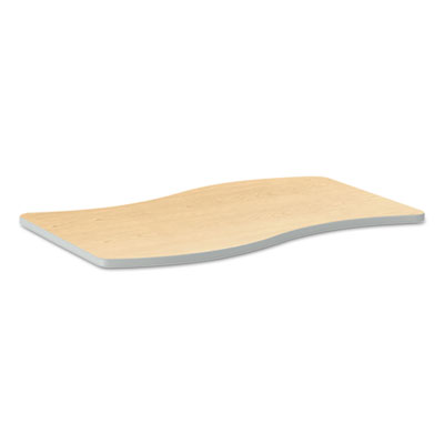 HON Build Series Ribbon Shape Tabletop - Ribbon Top - 6 Seating Capacity x 54" Width x 30" Depth - Natural Maple