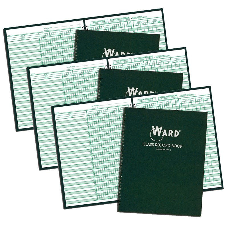Class Record Book, 6-7 Week Grading Periods, Pack of 3