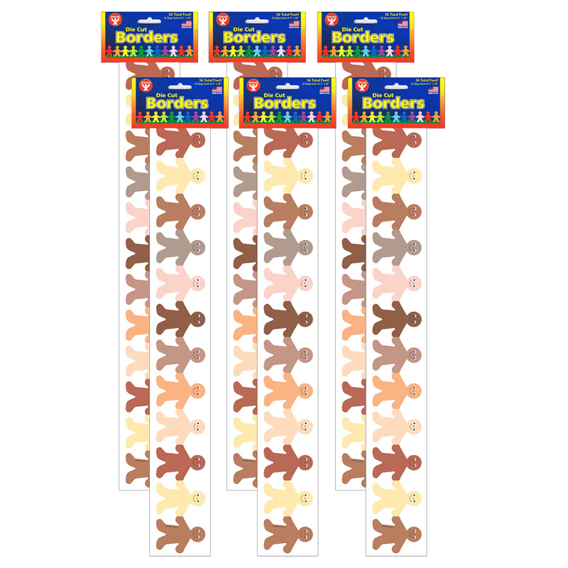 Multicultural Kids Mighty Brights Border, 36 Feet Per Pack, 6 Packs