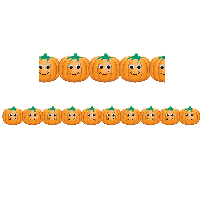 Happy Pumpkins Border, 12 Strips/36 Feet