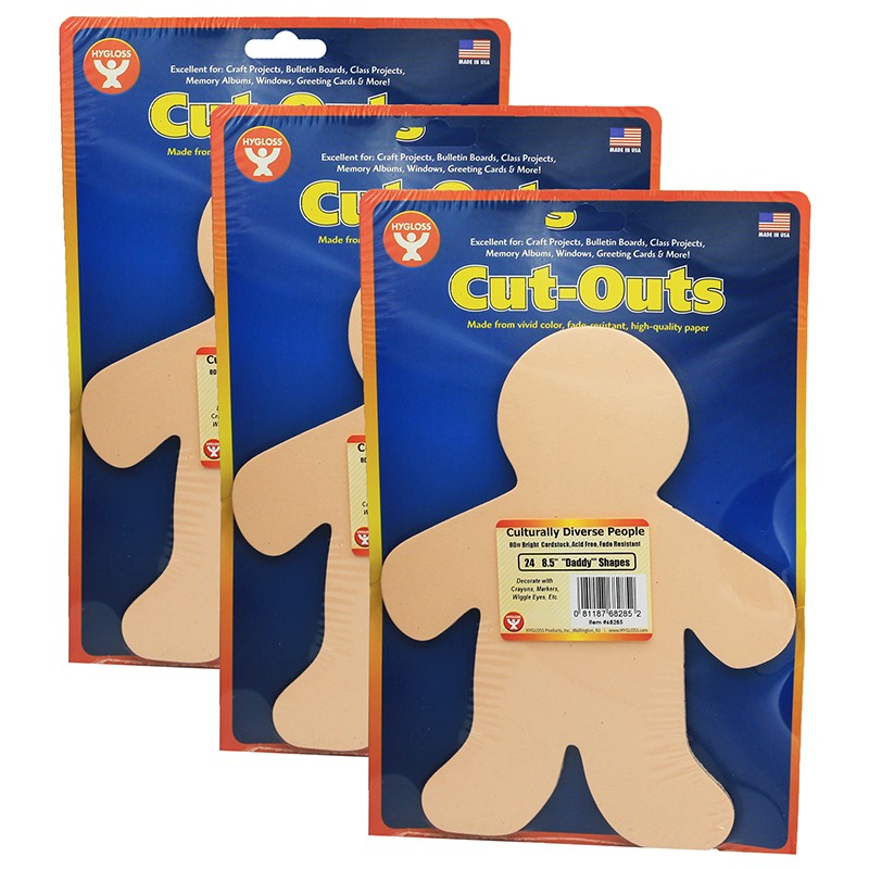Rainbow Brights Family Cut-Outs, 8-1/2", 24 Per Pack, 3 Packs