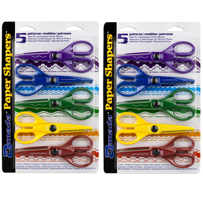 Paper Shapers Decorative Scissors Set 1, 5 Per Set, 2 Sets