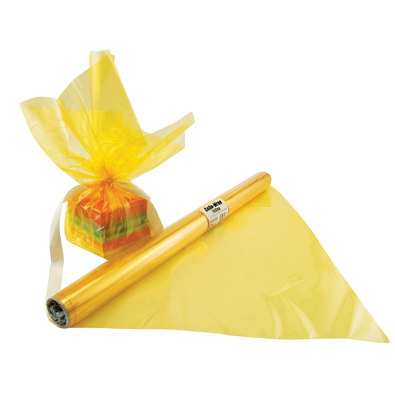 Cello-Wrap Roll, Yellow, 20" x 12-1/2'