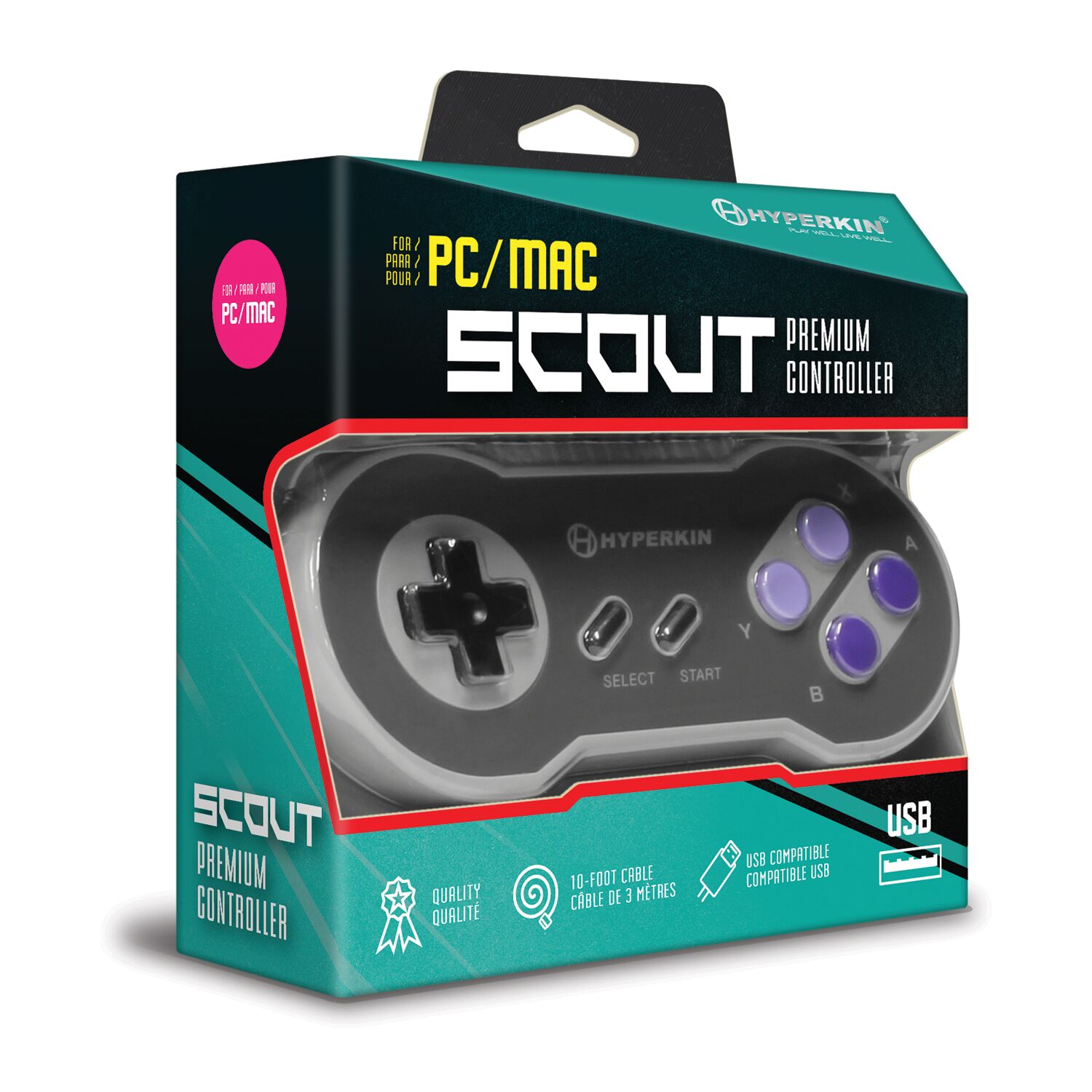 Hyperkin M07300 Scout Premium Snes Style Usb Controller For