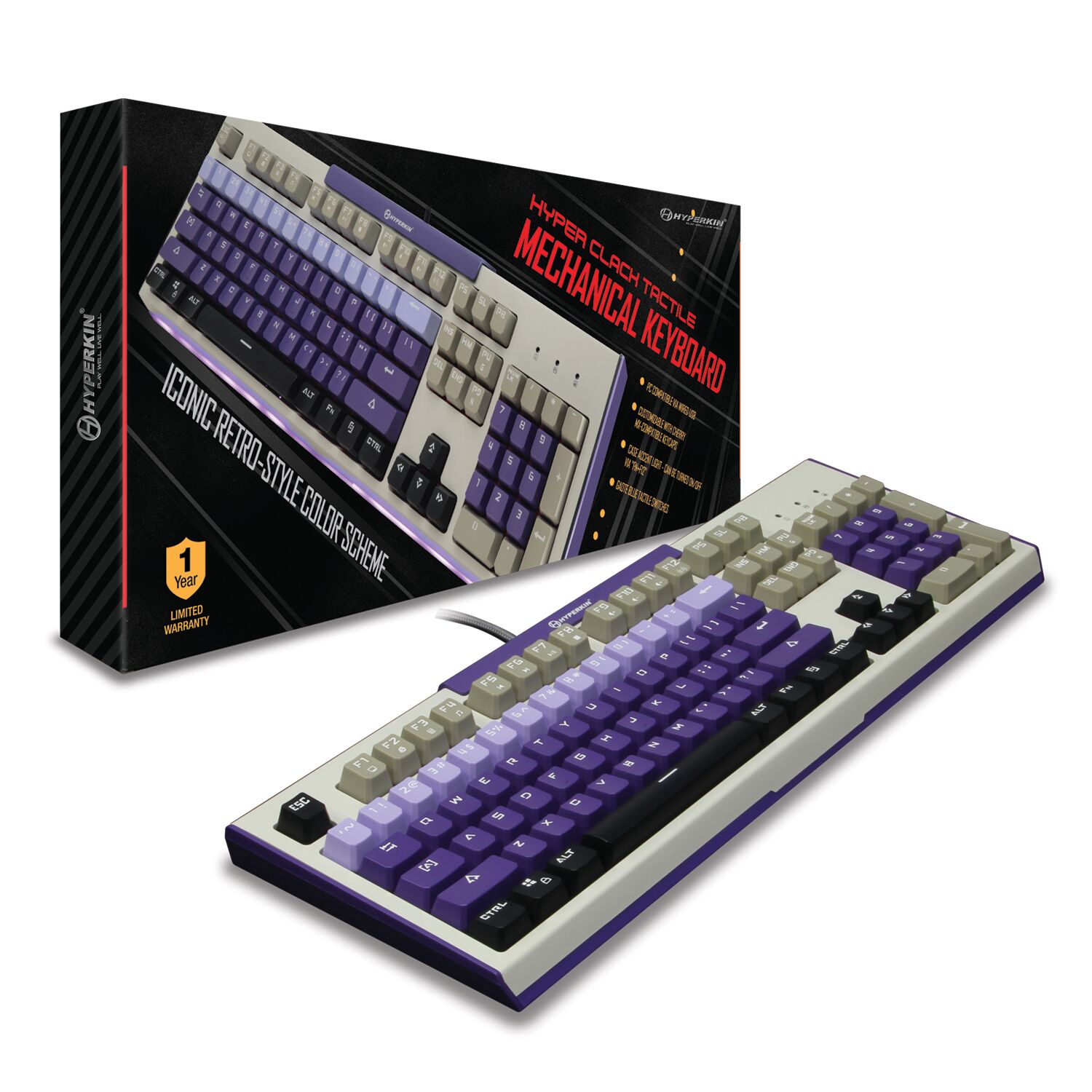 Hyperkin M07207 Pc Hyper Clack Tactile Mechanical Keyboard