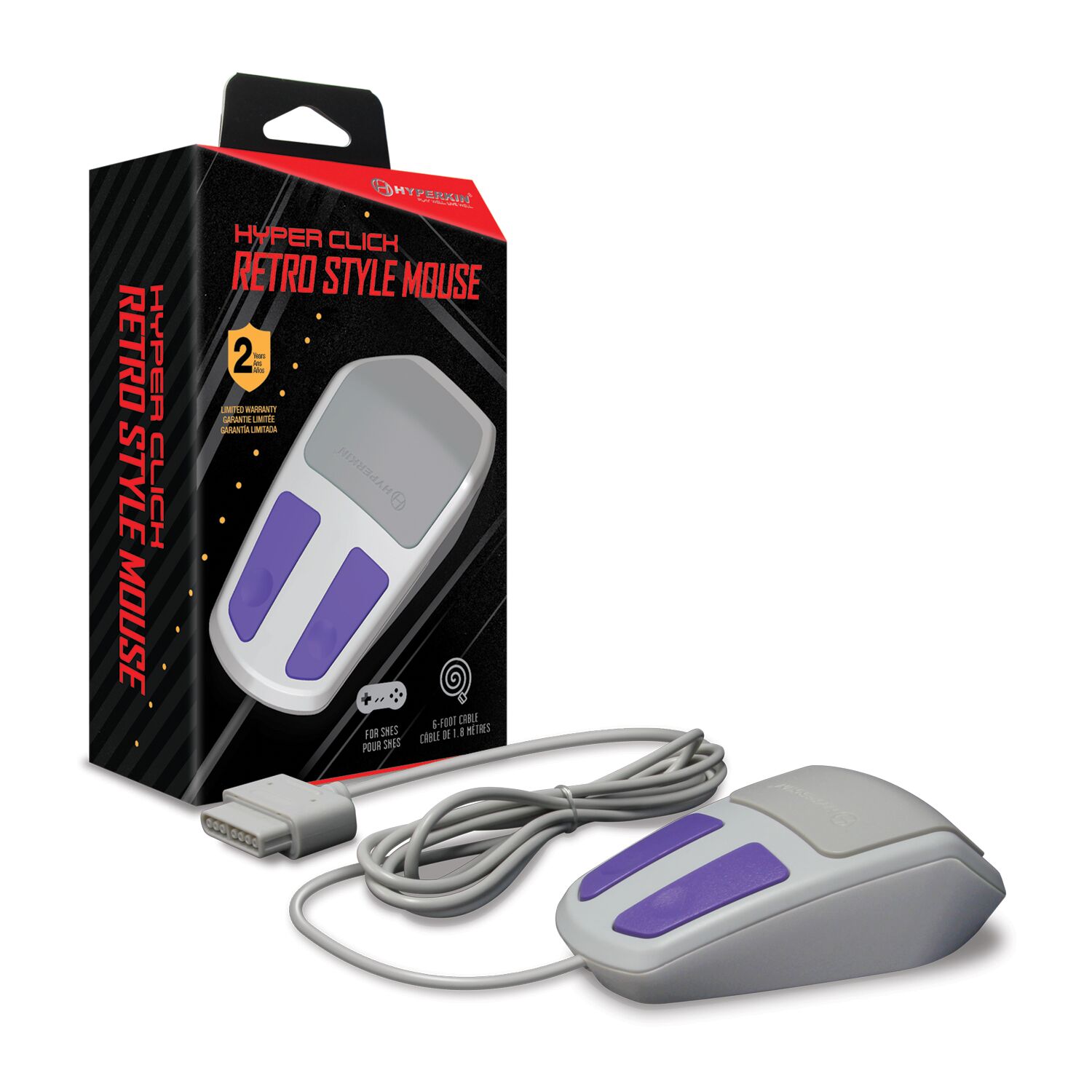 Hyperkin M07208 Snes Hyper Click Retro Style Mouse For Snes