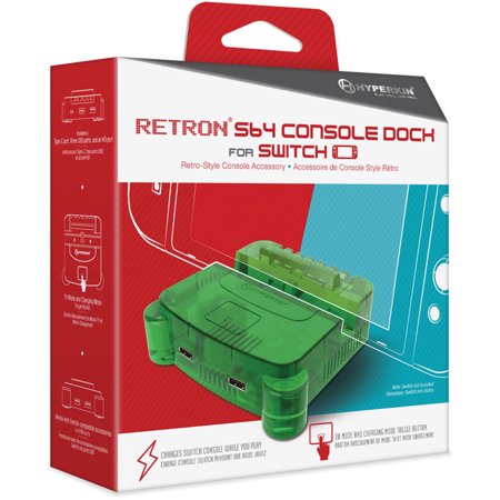 Hyperkin M07390-LG Lime Green Retron S64 Console Dock For